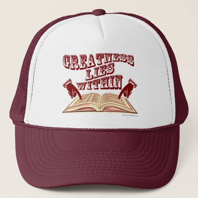 Casquette Grandeur réside dans le Slogan de lecture épique (Devant)