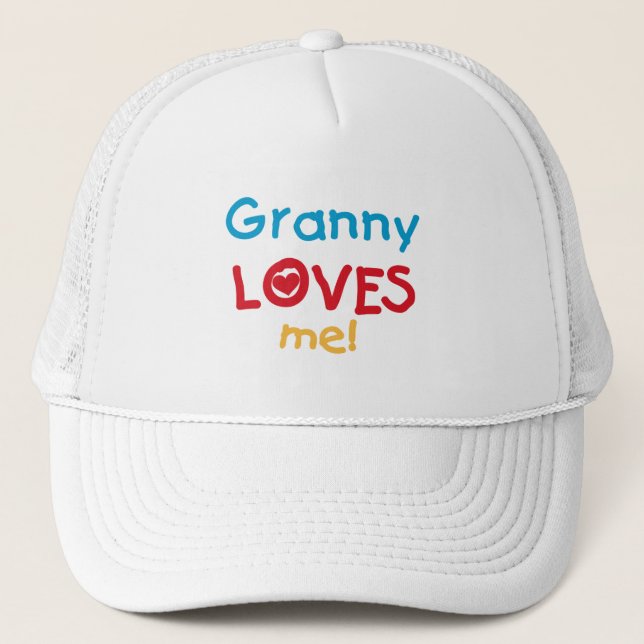 Casquette Granny Loves Me Tshirts et cadeaux (Devant)