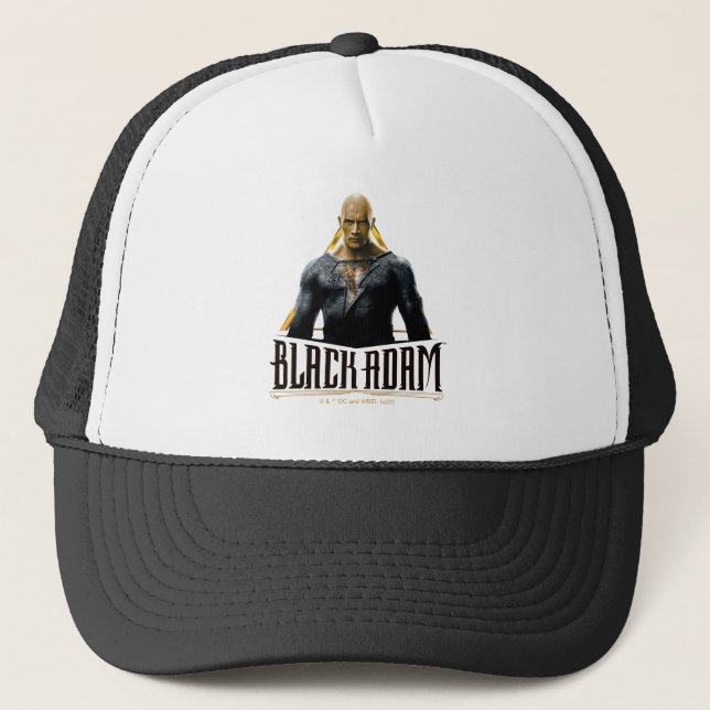 Casquette Graphique Caractère et nom Adam noir (Devant)