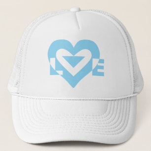 Casquette Graphique d'amour cool, Bleu