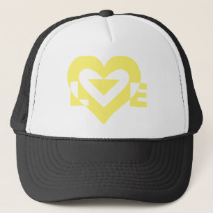 Casquette Graphique d'amour cool, Jaune