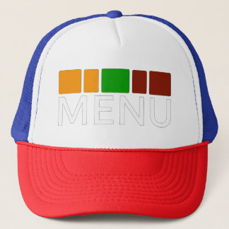 Casquette Graphique de texte de menu Carrés Colorés