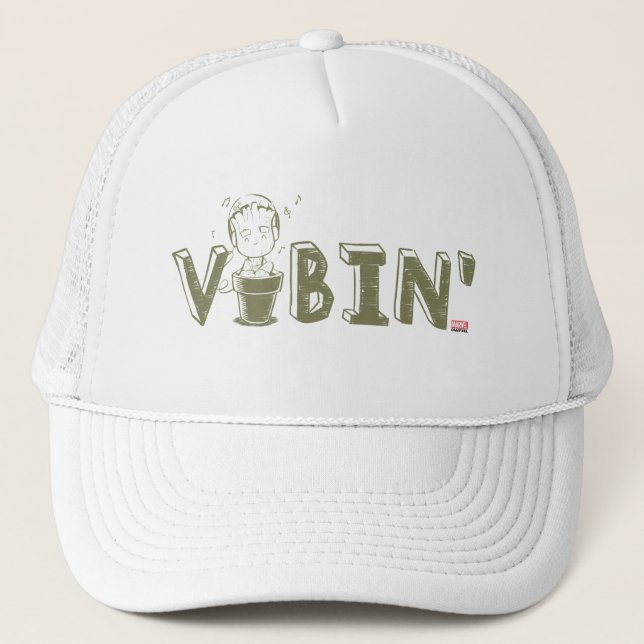 Casquette Graphique de typographie de la grotte de Vibin (Devant)