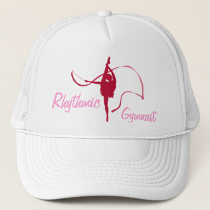Casquette graphique rouge et rose de gymnastique
