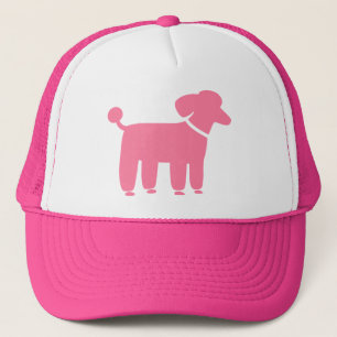Casquette Graphisme de chien caniche rose