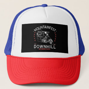 Casquette Graphisme de la course de moto en descente Mountai