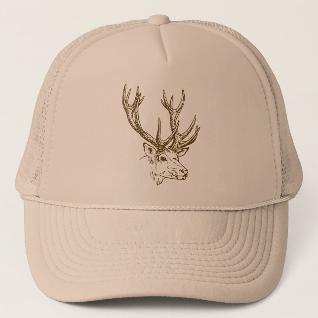 Casquette Graphisme de la tête de cerf (Devant)