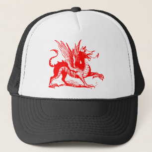 Casquette Gravure de dragon - Rouge