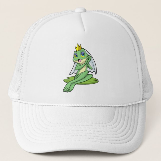 Casquette Grenouille comme mariée au mariage avec couronne (Devant)