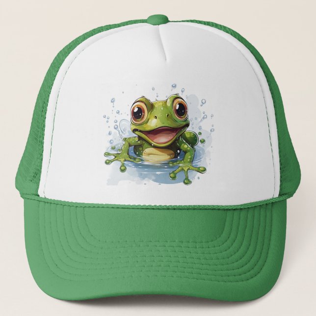 Casquette Grenouille drôle (Devant)