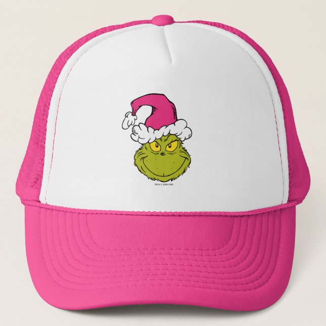 Casquette Grinch in Pink Santa Hat (Devant)