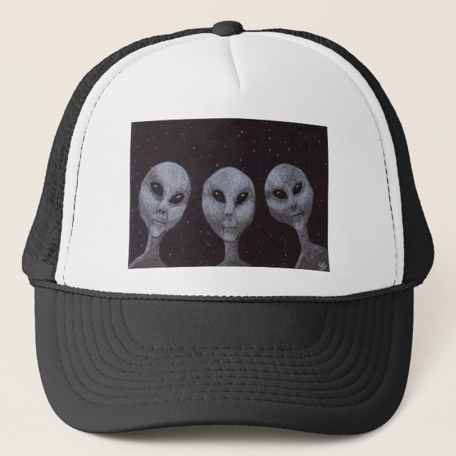 Casquette Gris Alien (Devant)