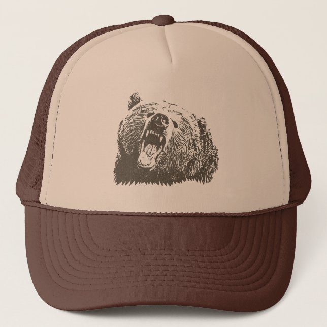Casquette Grizzli sauvage Ours rugissant (Devant)