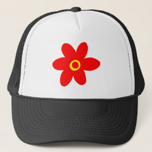 Casquette Grosse Fleur Rouge