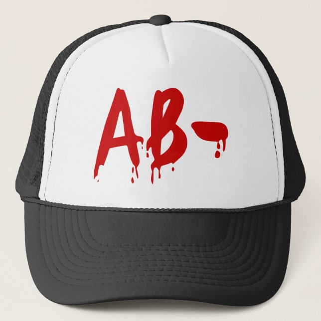 Casquette Groupe sanguin AB - Hôpital d'horreur négatif (Devant)
