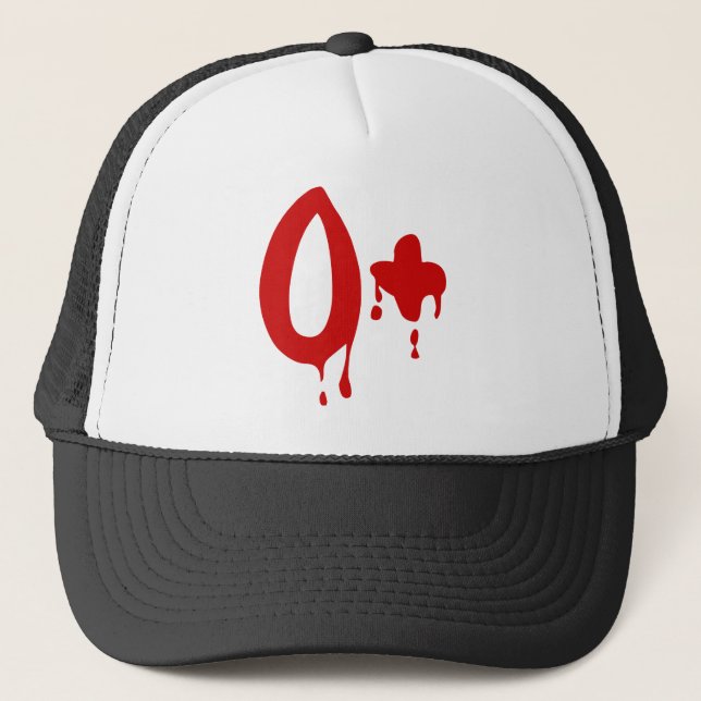 Casquette Groupe sanguin O+ Positif #Hôpital d'horreur (Devant)