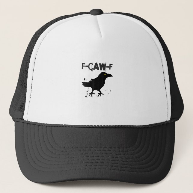 Casquette Grunge Coffee F Caw F Crow Humor Creative Style (Devant)