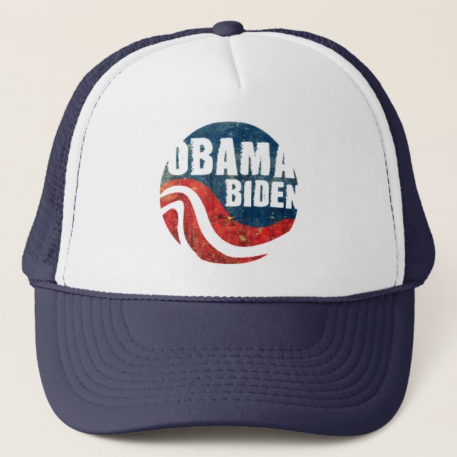 Casquette grunge de camionneur d'Obama Biden (Devant)