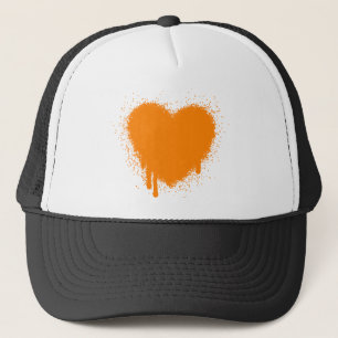 Casquette Grunge Heart - Orange