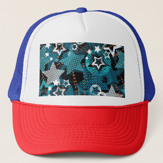 Casquette Grunge star motif, design pour enfants ludique. (Devant)