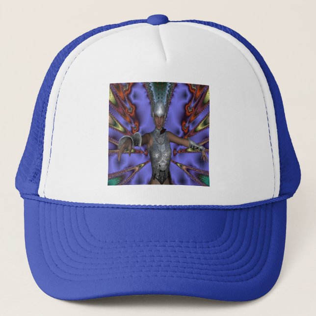 Casquette Guerrier argenté (Devant)