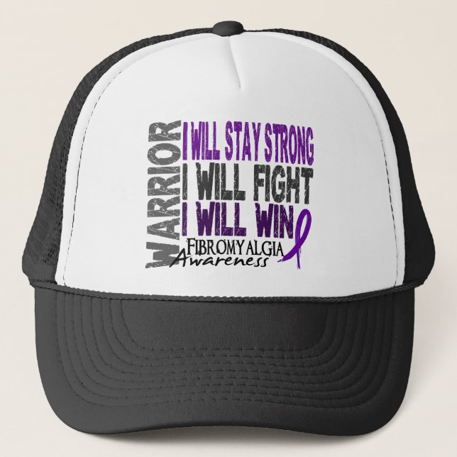 Casquette Guerrier de fibromyalgie (Devant)