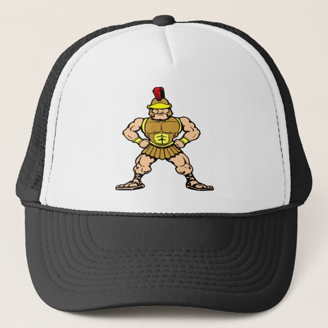 Casquette Guerrier spartiate romain blanc (Devant)