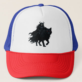 Casquette Guerrière noire du loup de l'enfer