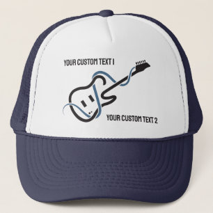 Casquette Guitare stylisée de texte personnalisé