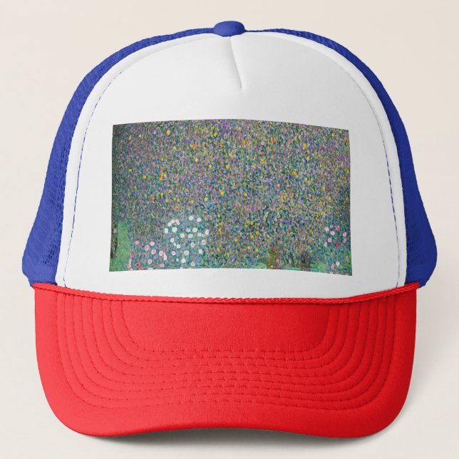 Casquette Gustav Klimt - Rosiers sous les arbres (Devant)