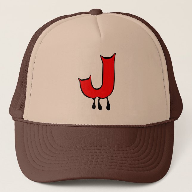 Casquette HA" ★ Bleeding Devil's Teeth-Initial J Trucker Hat (Devant)
