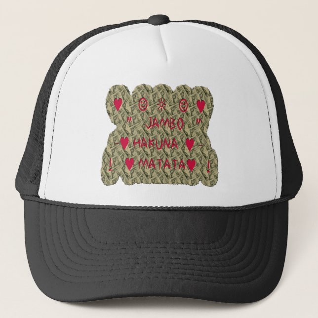 Casquette Hakuna Matata Talk Argent Art Design (Devant)