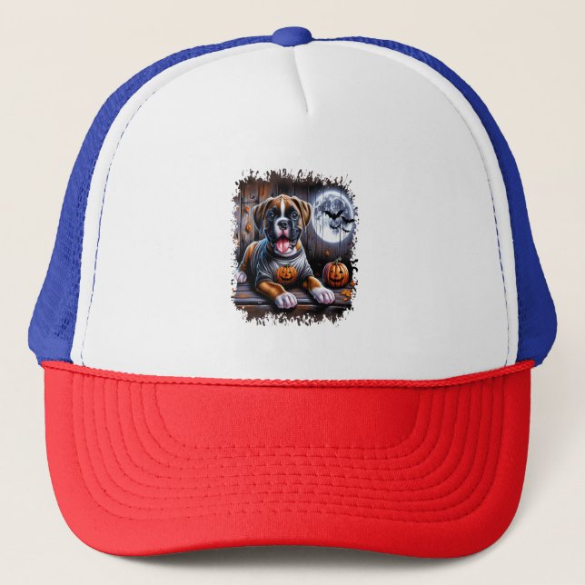 Casquette Halloween de chien de boxe (Devant)