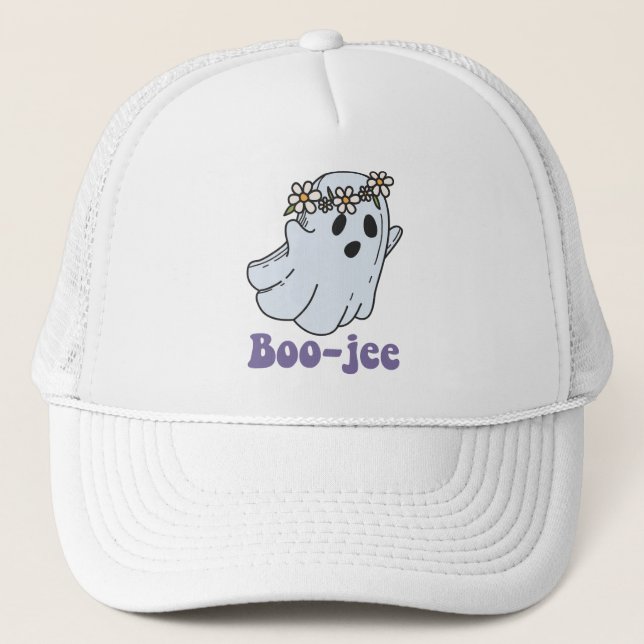 Casquette Halloween Éffrayant Fantôme Boo Jee Boo (Devant)