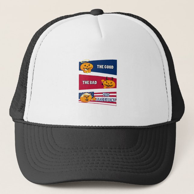 Casquette Halloween le président Trumpkin (Devant)