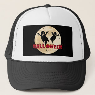 Casquette Halloween Lune Silhouette Fantômes chauves-souris