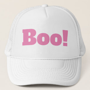Casquette Halloween rose Boo Typo Costi