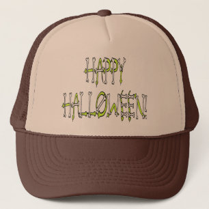 Casquette Halloween serpents et os Texte