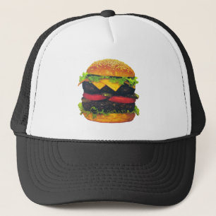 Casquette Hamburger de luxe double au fromage