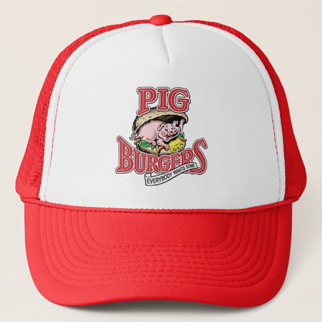 CASQUETTE HAMBURGERS DE PORC - TOUT LE MONDE EN VEUT ! ! ! (Devant)