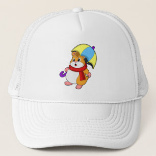 Casquette Hamster à la pluie avec parapluie