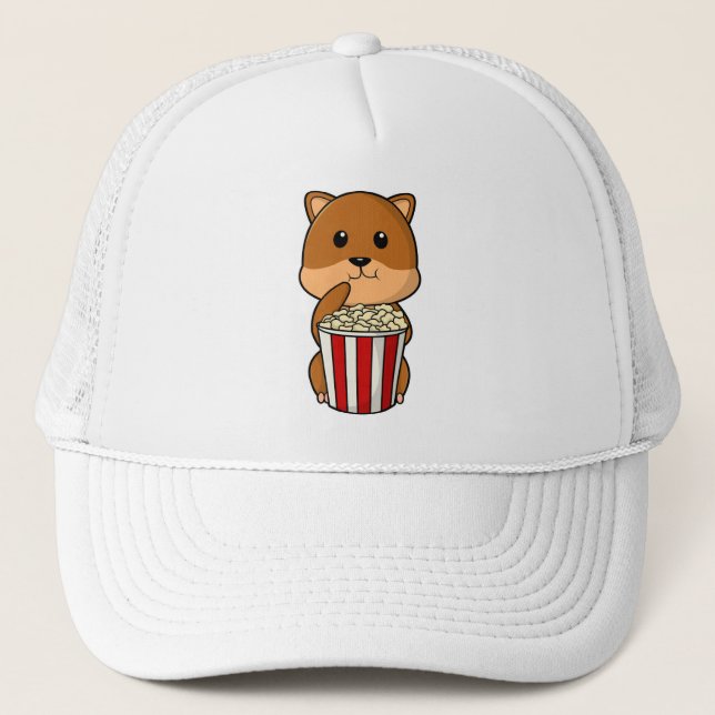 Casquette Hamster au cône de Popcorn (Devant)