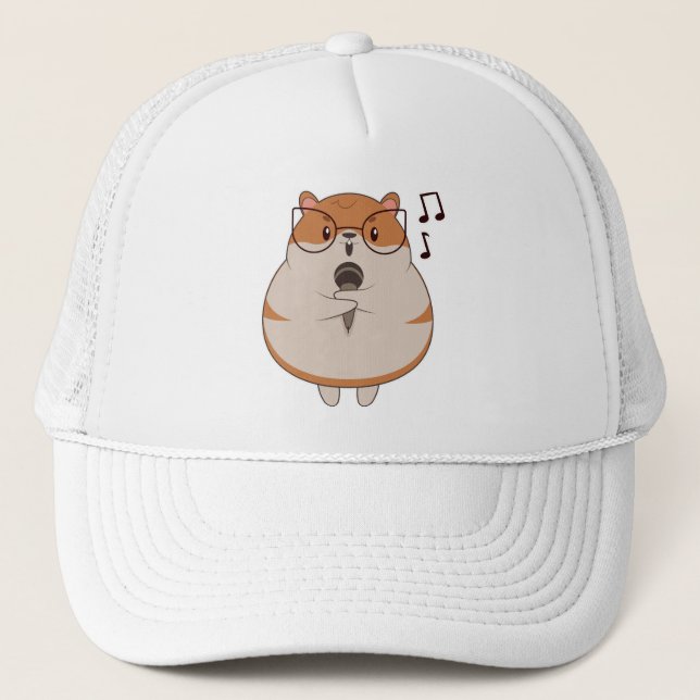 Casquette Hamster - Musique avec microphone (Devant)