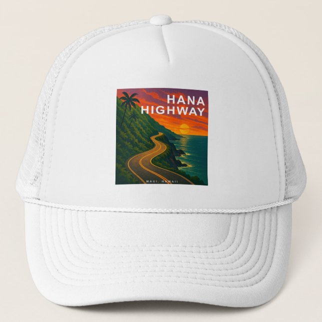 Casquette Hana Highway Maui Hawaii Coucher de soleil (Devant)