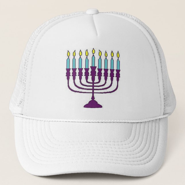 Casquette Hanoukka Menorah (Devant)