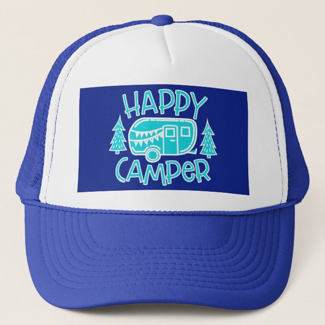Casquette Happy Camper RV Life Travel Trailer Motorhome (Devant)