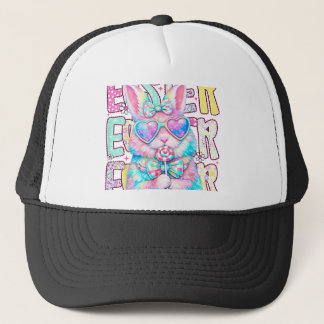 Casquette Happy Easter Bunny Coquette Bow Preppy Easter Day 