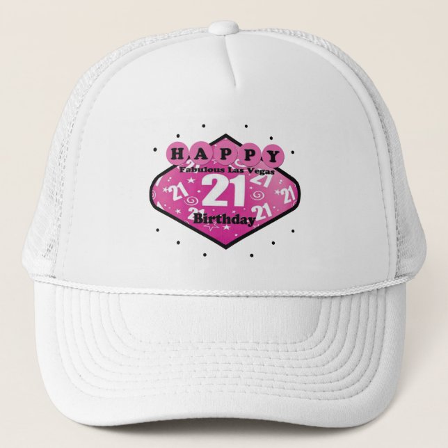 CASQUETTE HAPPY FABULOUS LAS VEGAS 21E ANNIVERSAIRE CASQUETT (Devant)