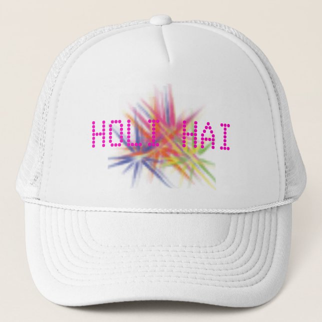 Casquette Happy Holi, festival des couleurs, holi hai (Devant)
