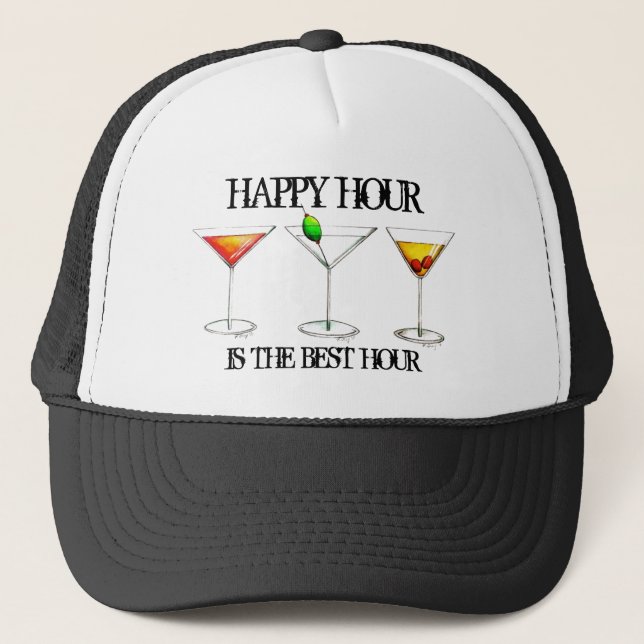 Casquette Happy Hour est la meilleure heure de cocktails de  (Devant)